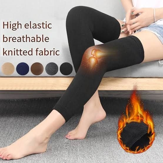 2 Pcs Cashmere Wool Warm Kneecap | Soft & Stretchable Knee Protector for Men & Women | Winter Leg Warmer for Joint Pain Relief & Comfort