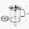 1.2L Glass Oil Filter Jar with Removable Mesh Strainer