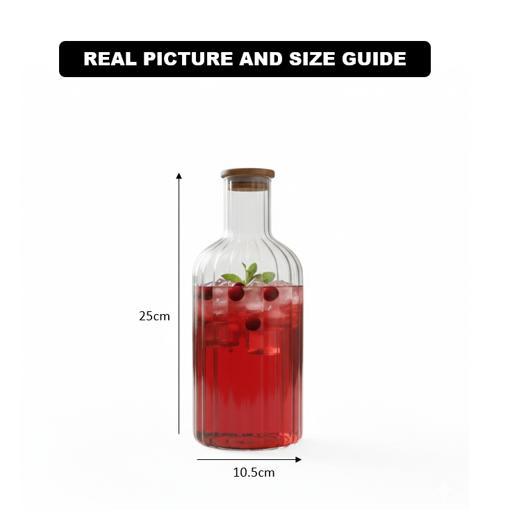 1.4 Liter Glass Carafe with Wooden Lid (2355) by Limon