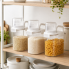 Transparent Airtight Storage Jar with Cup