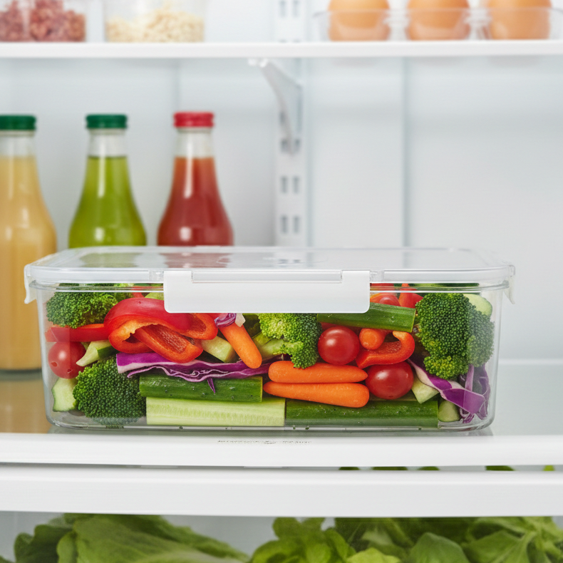 3-Pcs Rectangular Airtight Storage Boxes Set