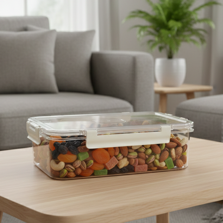 3-Pcs Rectangular Airtight Storage Boxes Set