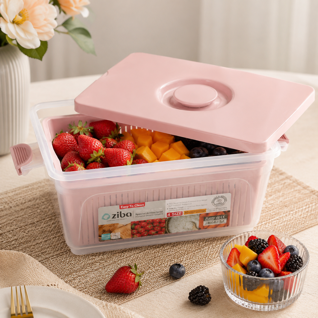 Storage Box with Lid and Basket (35061) by Ziba