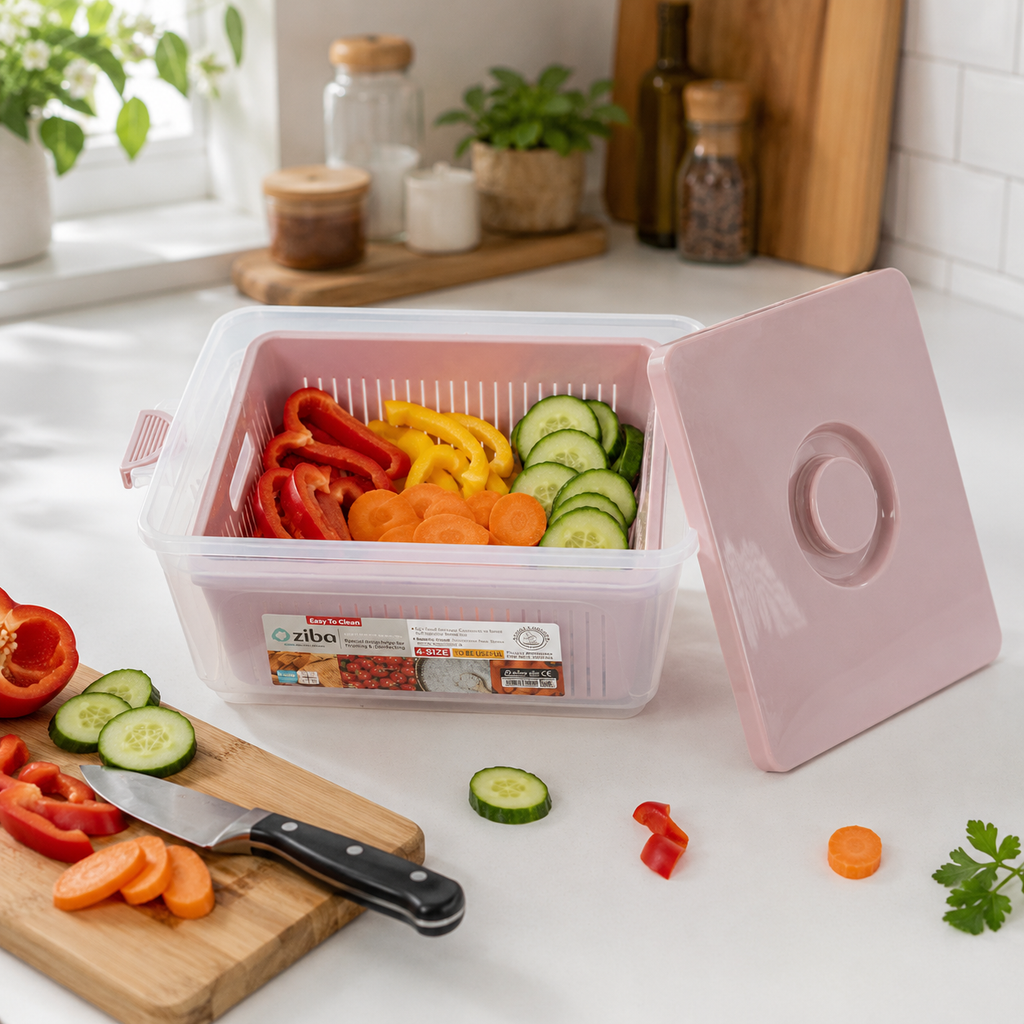 Storage Box with Lid and Basket (35061) by Ziba