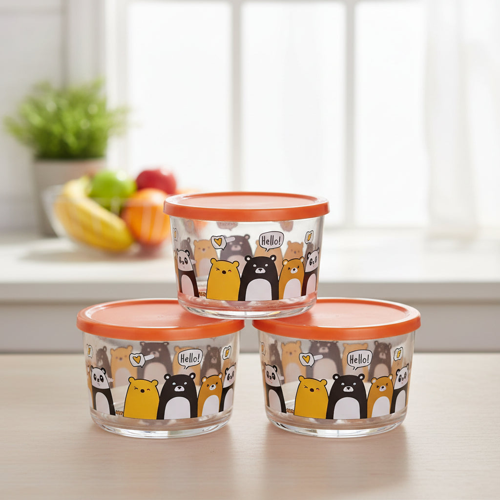 Mini Printed Glass Storage Bowl 190ml (2068) by Limon
