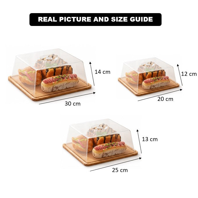 DelightDome Square Cake & Dessert Cloche