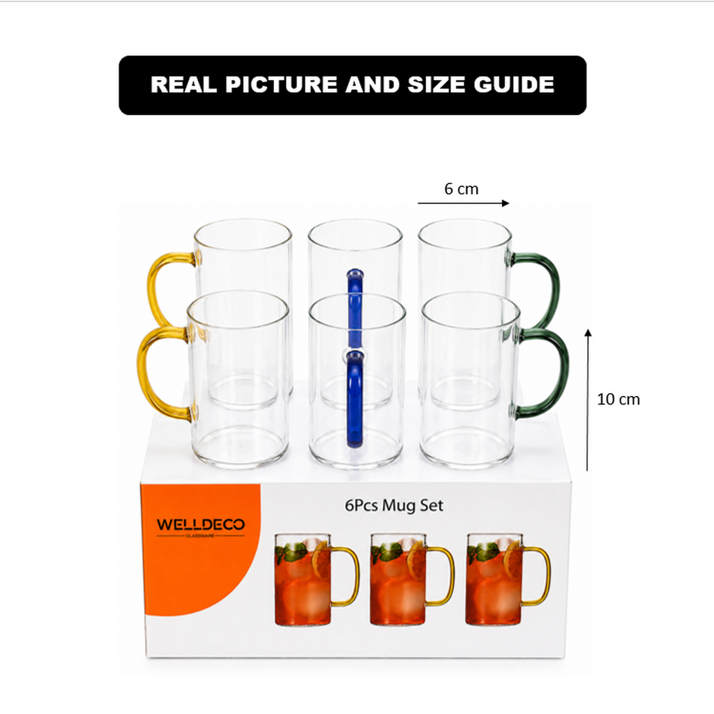 6-Pcs Glass Mug Set (1166)