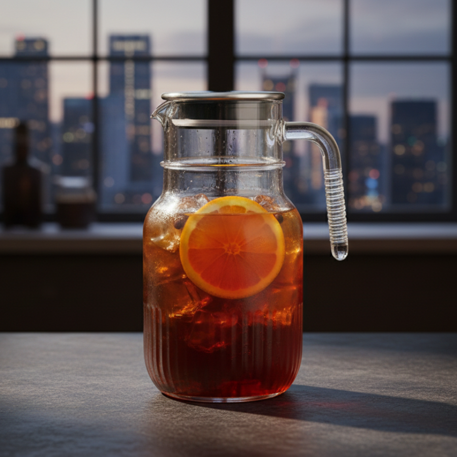 Ribbed 1.5 Liter Glass Pitcher (2375) by Limon