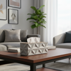 Geometrical Style Wooden-Top Tissue Box