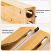 3in1 Wall-Mounted Bamboo Wrap Cutter & Holder
