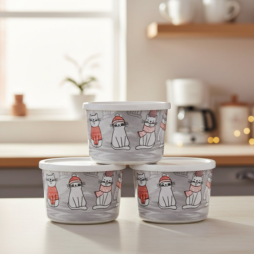 Mini Printed Glass Storage Bowl 190ml (2068) by Limon