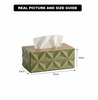 Geometrical Style Wooden-Top Tissue Box