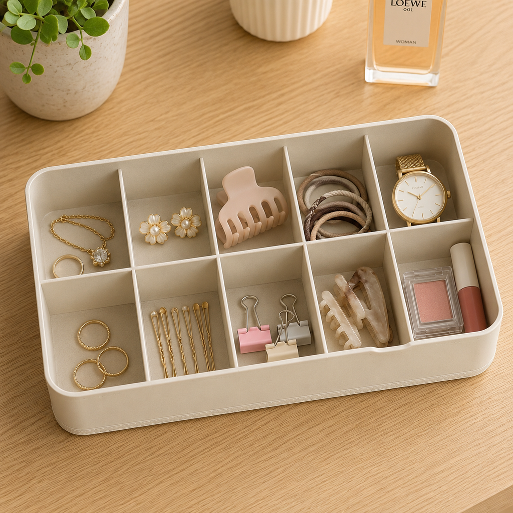 LuxeNest 10-Grid Wardrobe Organizer Box