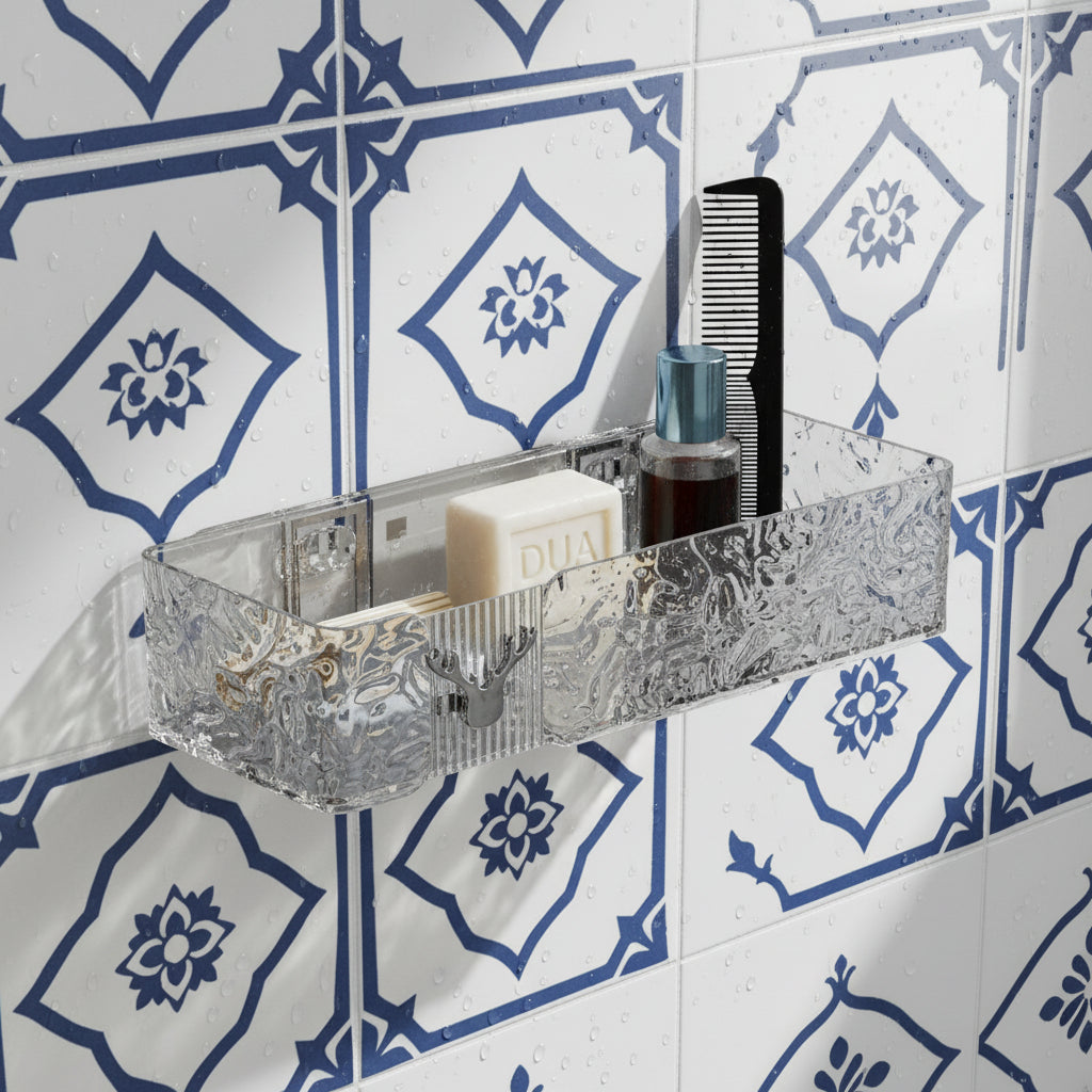 Rectangle Wall-Mounted Tinted Acrylic Shelf