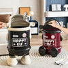 Creative Cartoon Space Astronaut Trash Can with Lid