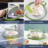 Microwave Splatter Cover With Water Steamer