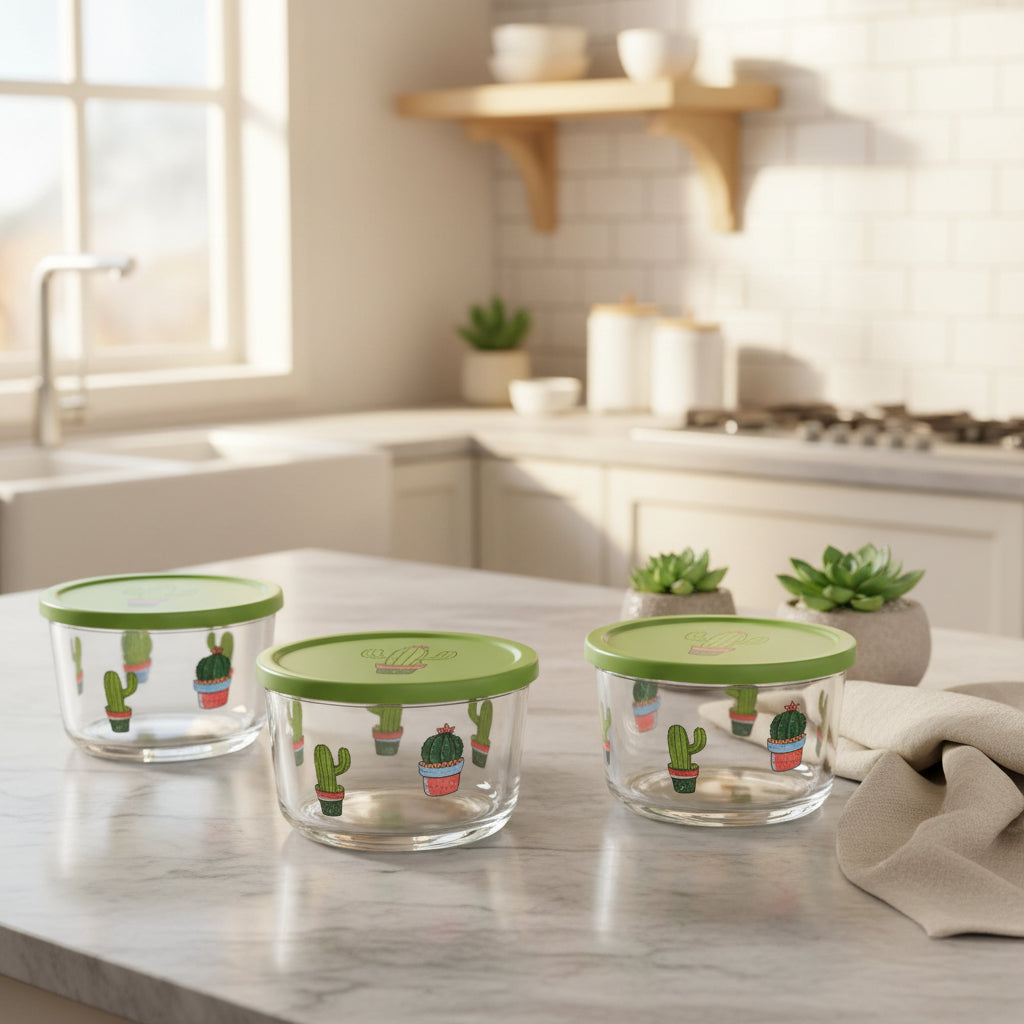 Mini Printed Glass Storage Bowl 190ml (2068) by Limon
