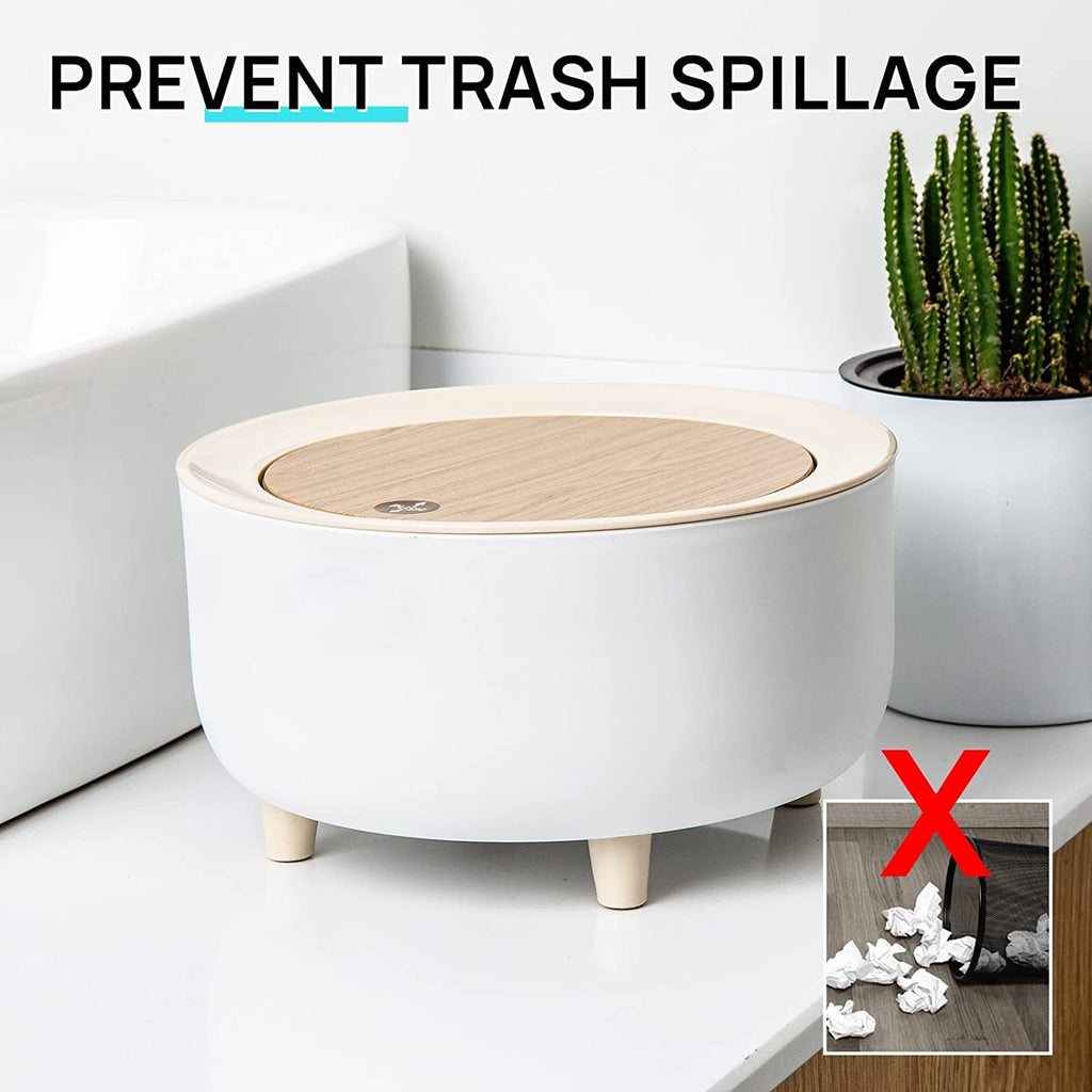 Mini Desktop Trash Can with Push Lid