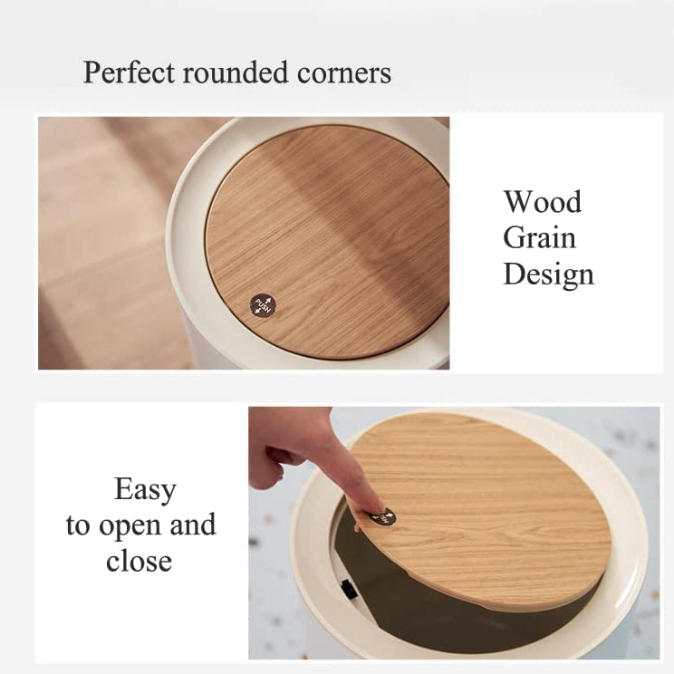 Mini Desktop Trash Can with Push Lid