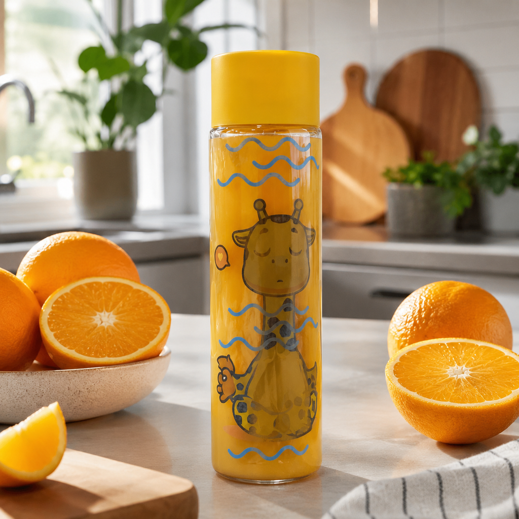 Printed Large Glass Bottle by Limon