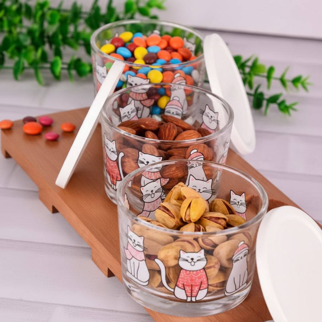 Mini Printed Glass Storage Bowl 190ml (2068) by Limon