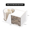 360° Rotating Desktop Organizer with Drawers