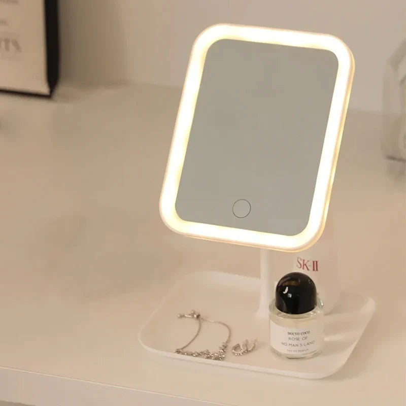 Chargeable Vanity Mirror with 3-Color Modes
