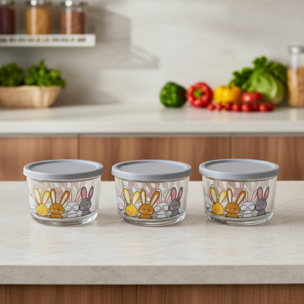 Mini Printed Glass Storage Bowl 190ml (2068) by Limon