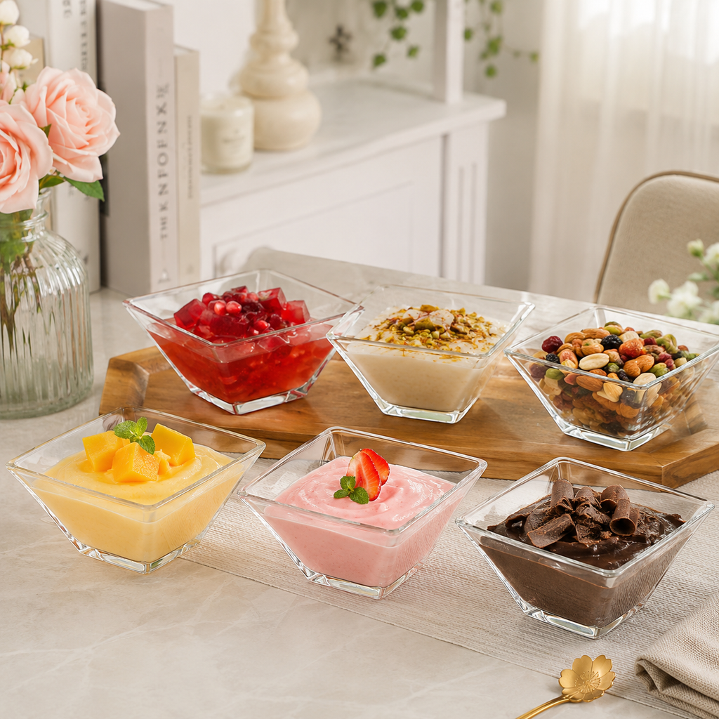6-Pcs Serving Glass Bowl Set (2087) by Limon