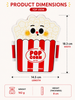 2-Compartment Popcorn-Shaped Kids Lunch Box with Spoon