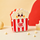 2-Compartment Popcorn-Shaped Kids Lunch Box with Spoon