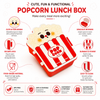 2-Compartment Popcorn-Shaped Kids Lunch Box with Spoon