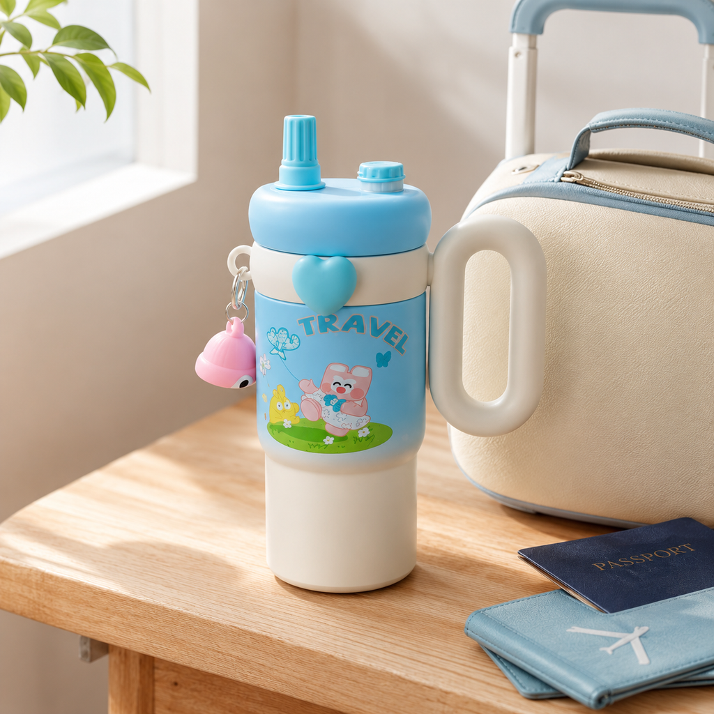 2-Way Sip & Straw 850ml 316 Stainless Steel Kids Bottle
