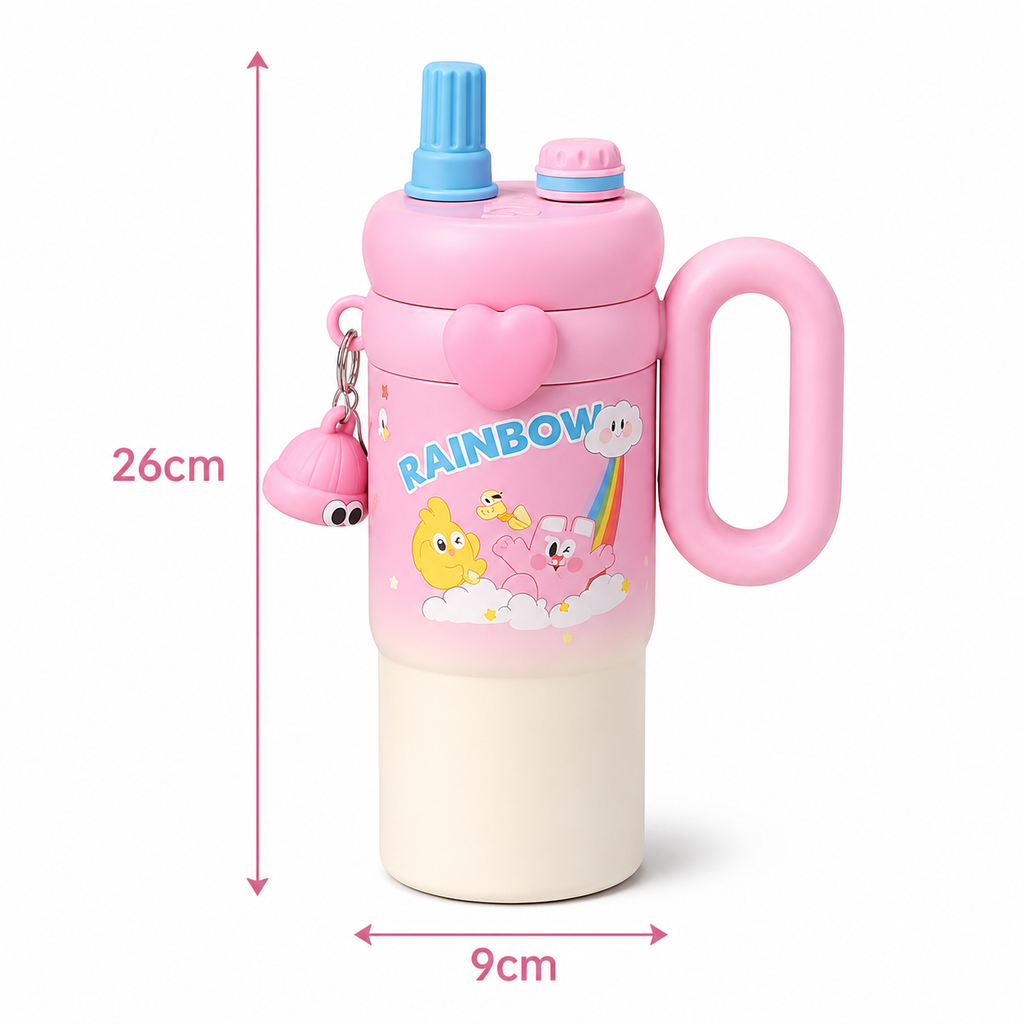 2-Way Sip & Straw 850ml 316 Stainless Steel Kids Bottle