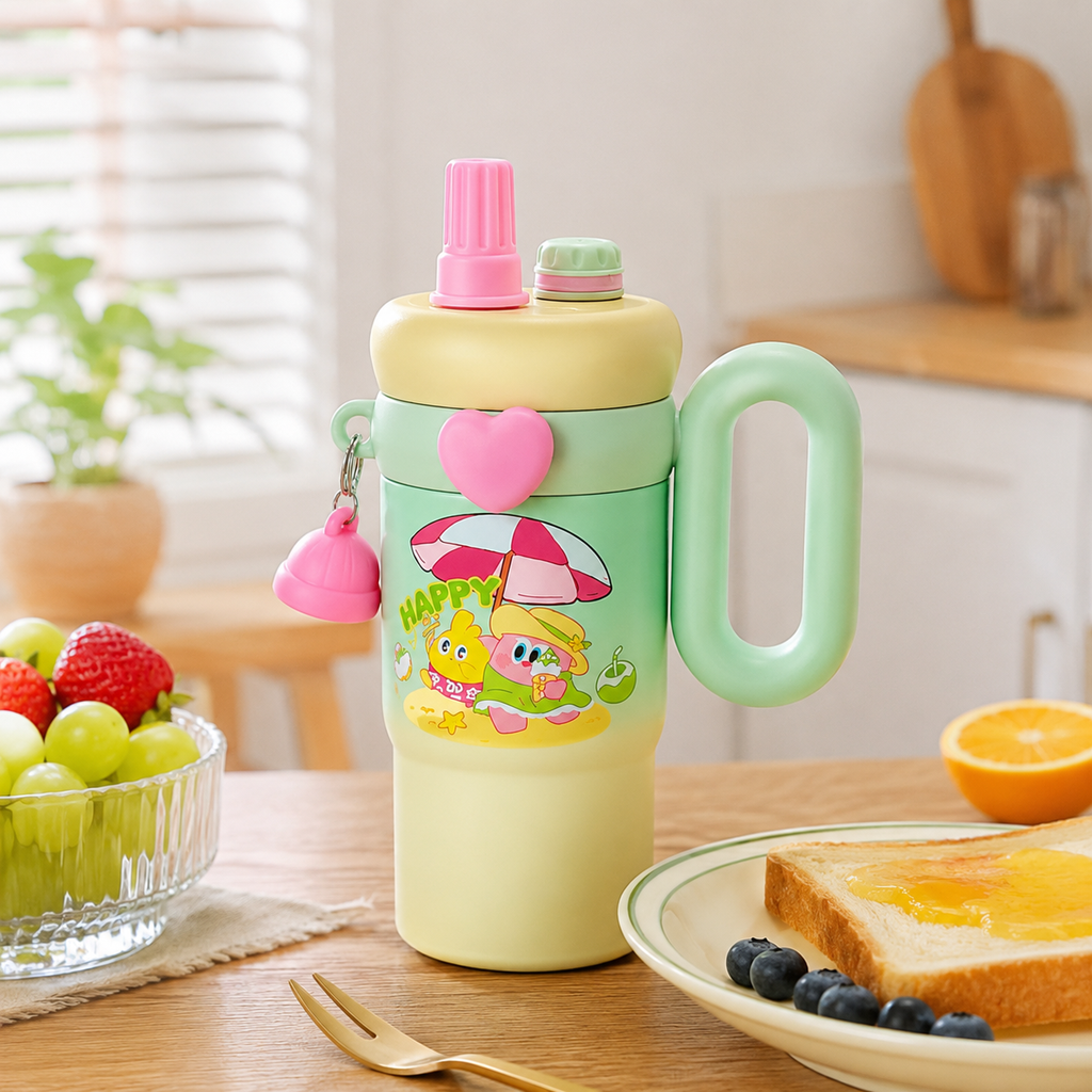2-Way Sip & Straw 850ml 316 Stainless Steel Kids Bottle