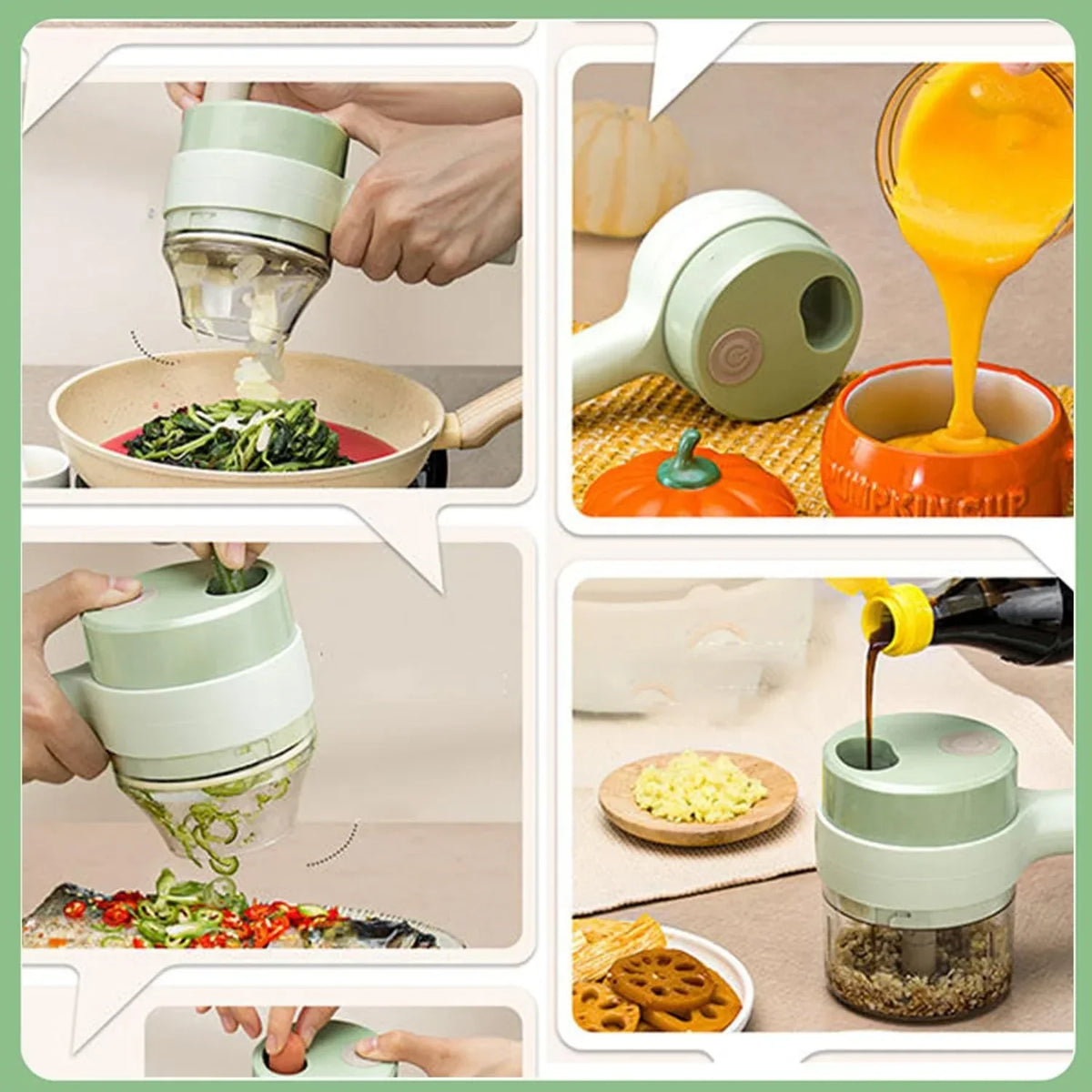 Electric Handheld Vegetable Cutter & Slicer – Multifunctional Mini Food Chopper