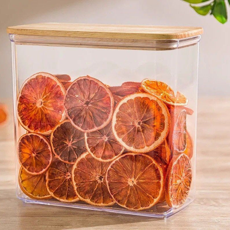 Rectangular Airtight WoodTop Canister by Limon