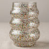 GlitterGlow Curvy Glass Tumbler with Bamboo Lid & Glass Straw