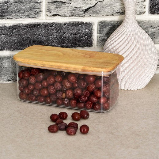 Rectangular Airtight WoodTop Canister by Limon