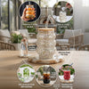GlitterGlow Curvy Glass Tumbler with Bamboo Lid & Glass Straw