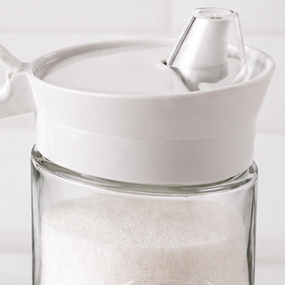 Rustic Design Glass Sugar Dispenser (1882) by Limon