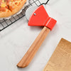 Axe-Style Pizza Rolling Cutter with Bamboo Handle