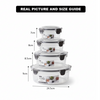 4-Pcs Round Airtight Storage Boxes