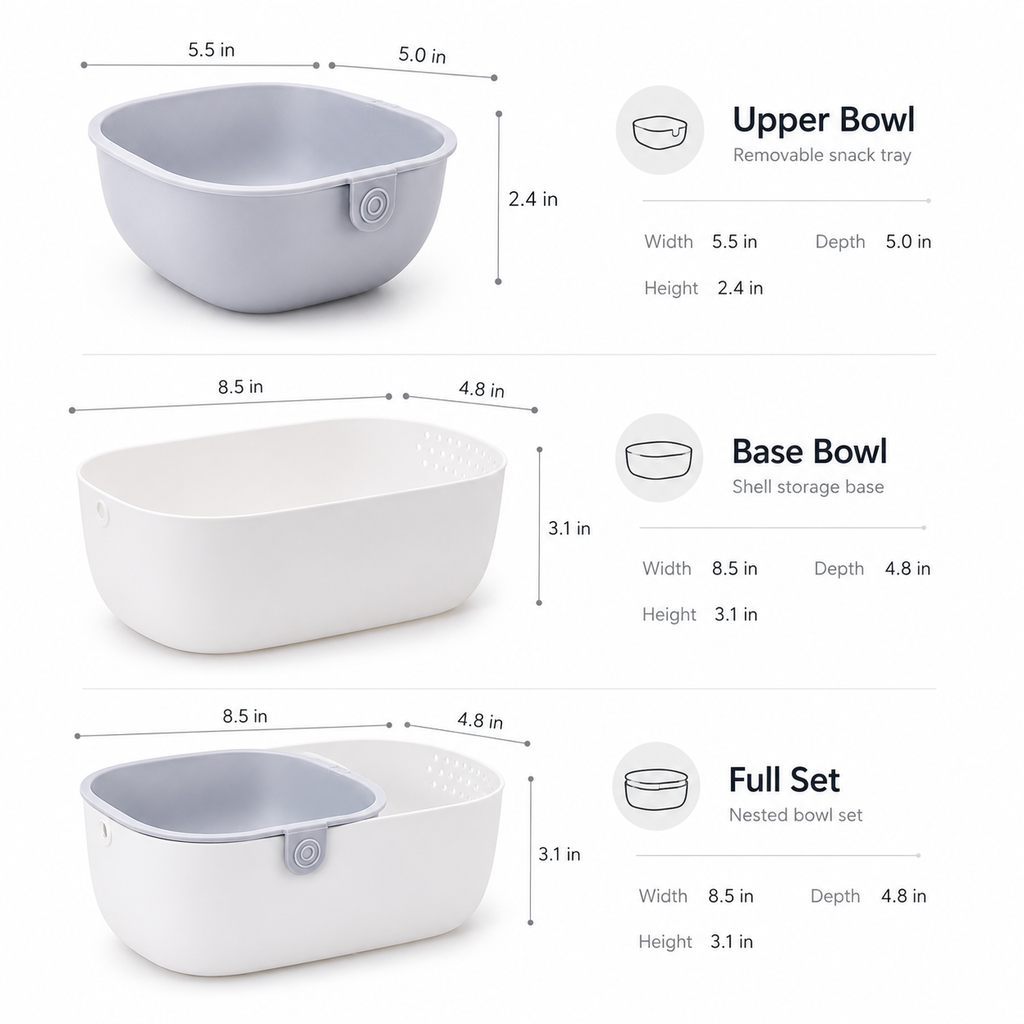 Two-in-One Snack & Waste Bowl
