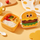 3-Compartment Burger-Shaped Kids Lunch Box with Spoon