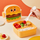 3-Compartment Burger-Shaped Kids Lunch Box with Spoon