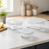 3-Piece Airtight Glass Food Container Set with Silicone Seals