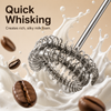 3-Speed USB-C Rechargeable Milk Frother Set with Glass Cup