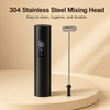 3-Speed USB-C Rechargeable Milk Frother Set with Glass Cup