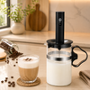 3-Speed USB-C Rechargeable Milk Frother Set with Glass Cup